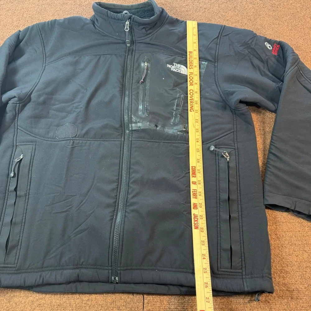 The North Face Summit Series Mens Black Softshell Fleece Lined Jacket Large